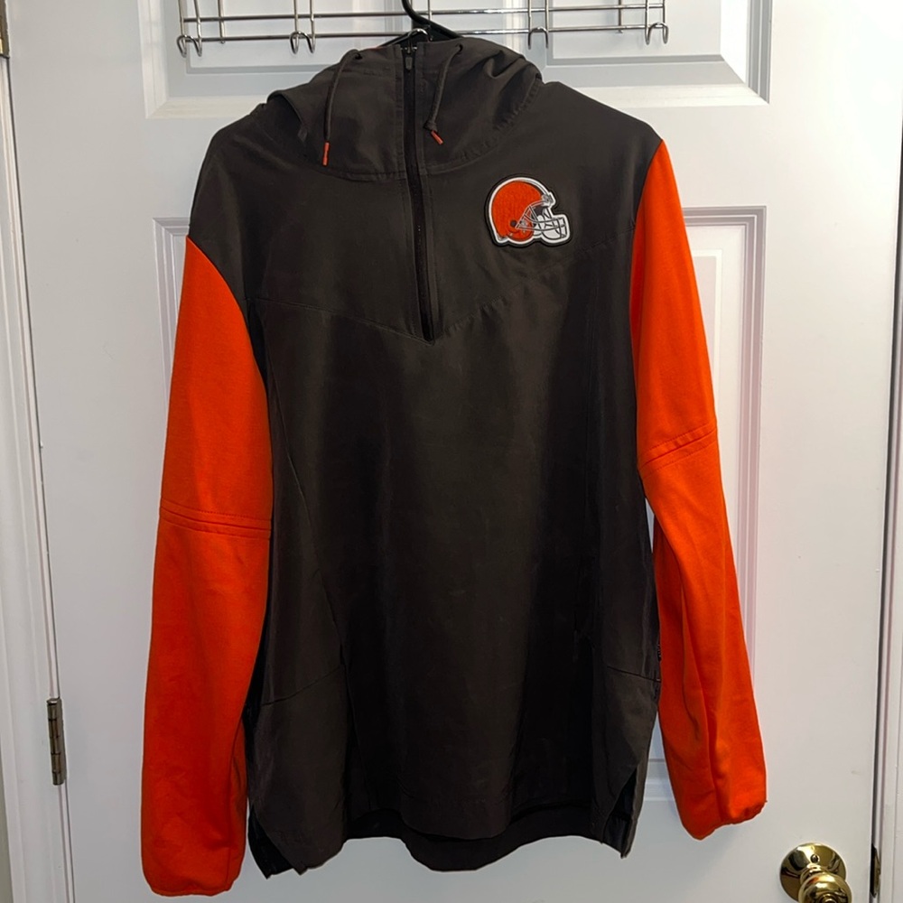 NIKE CLEVELAND BROWNS MENS BROWN SIDELINE PLAYER LIGHT WEIGHT JACKET sz. Mens L